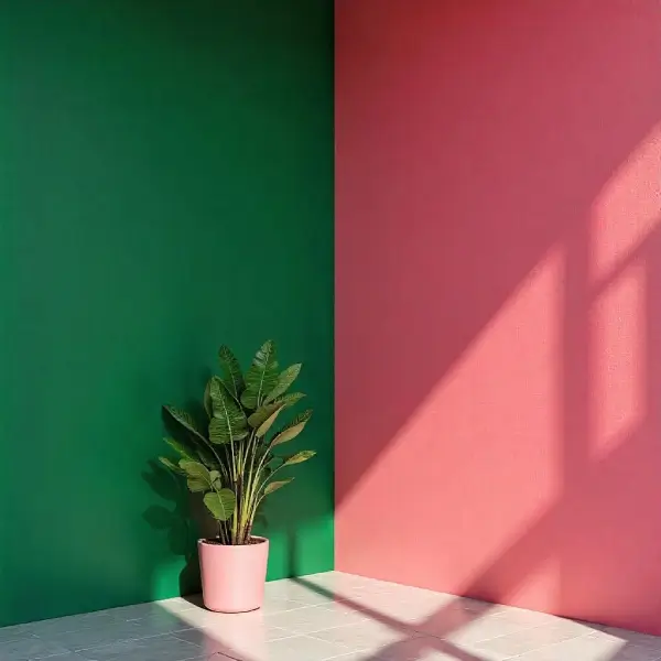 pink and green two color combination